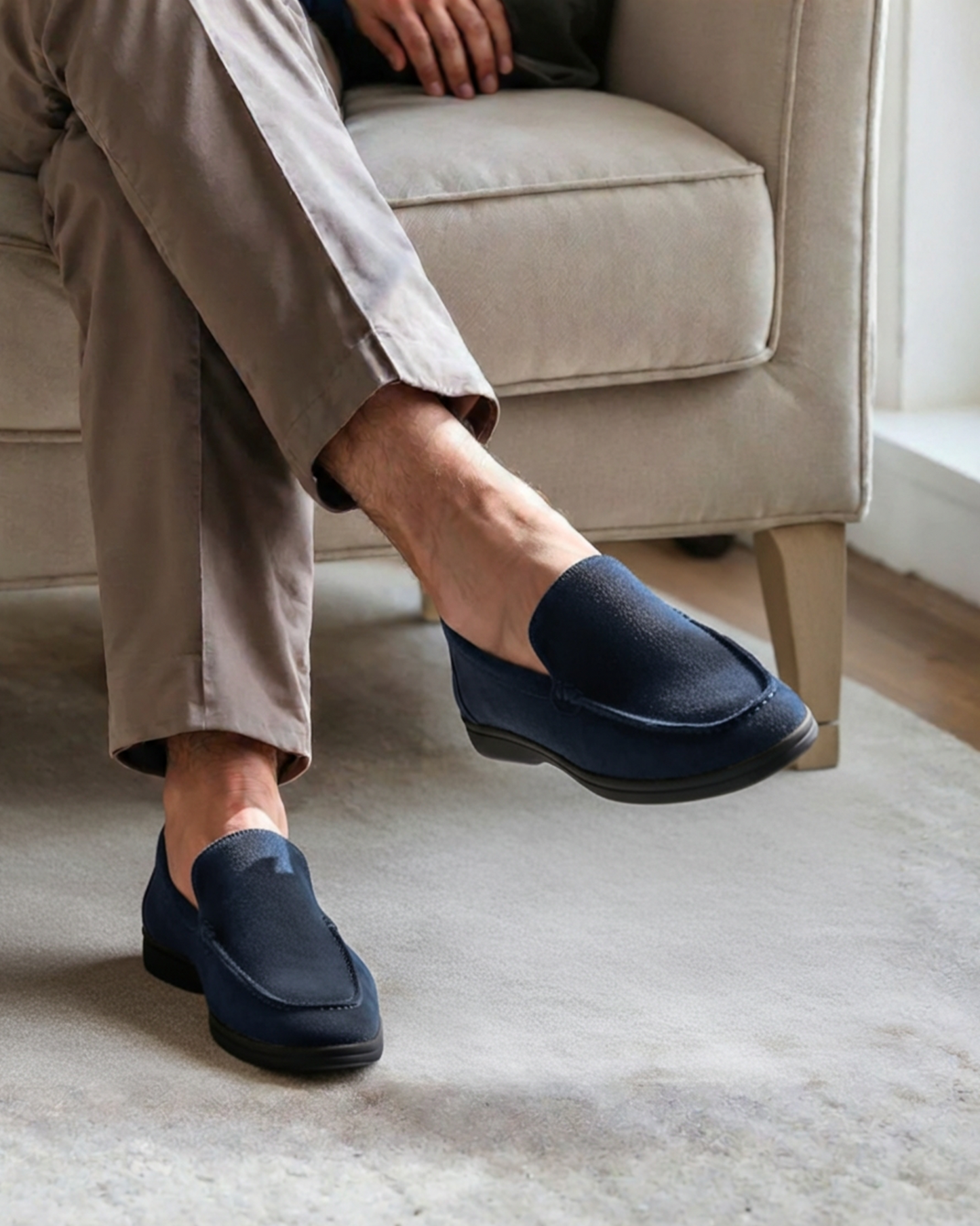 Mocasines Premium de Ante - Suela Negra
