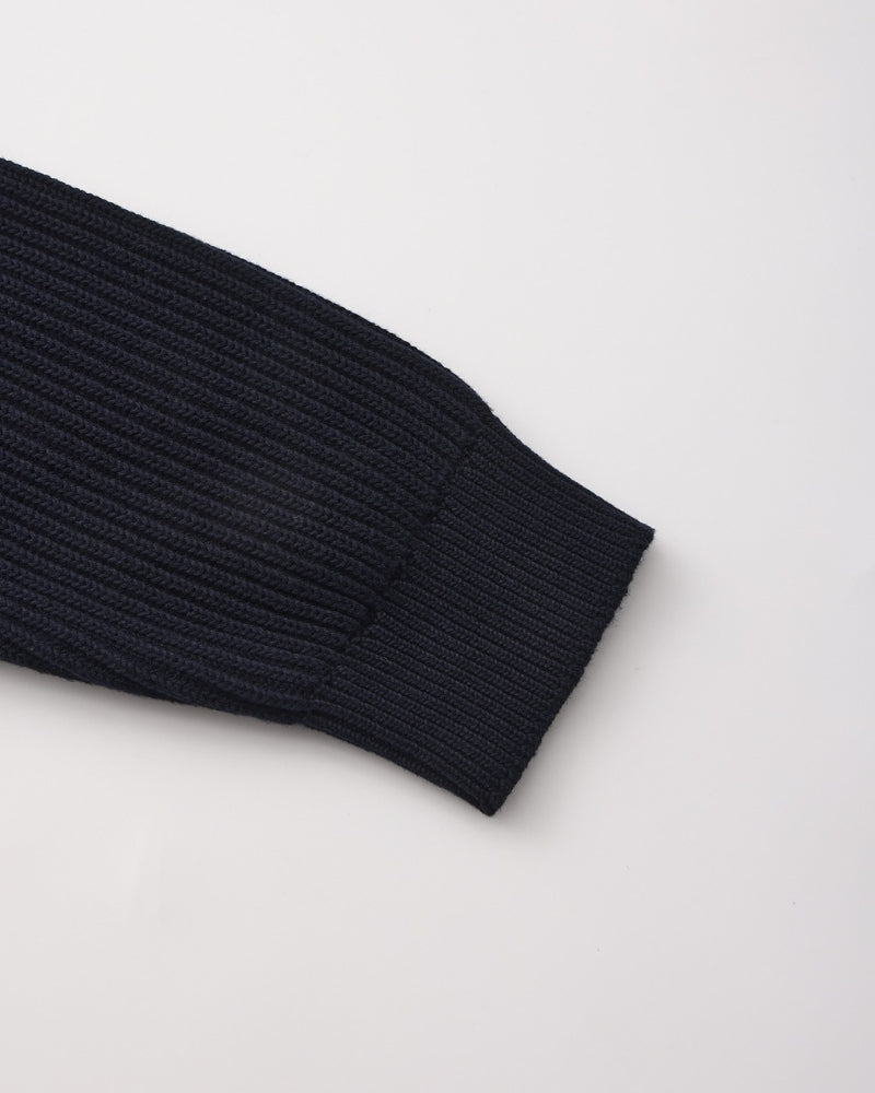 Sudadera de Punto Acanalado con Cuello Redondo