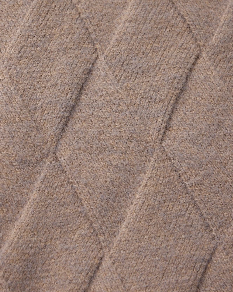 Cardigan con Cremallera de Punto Diamante Heritage
