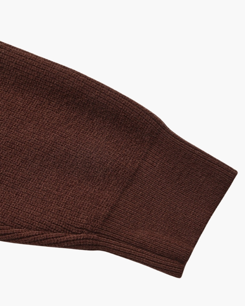 Pullover de Punto con Media Cremallera Refinado