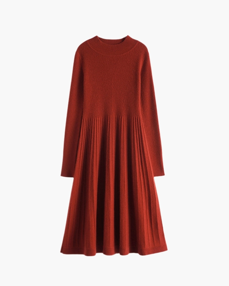 Vestido Acampanado de Cachemira Pura