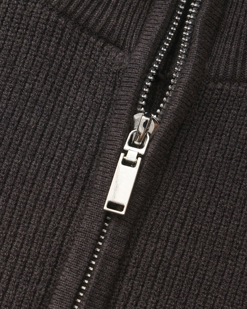 Pullover de Punto con Media Cremallera Refinado