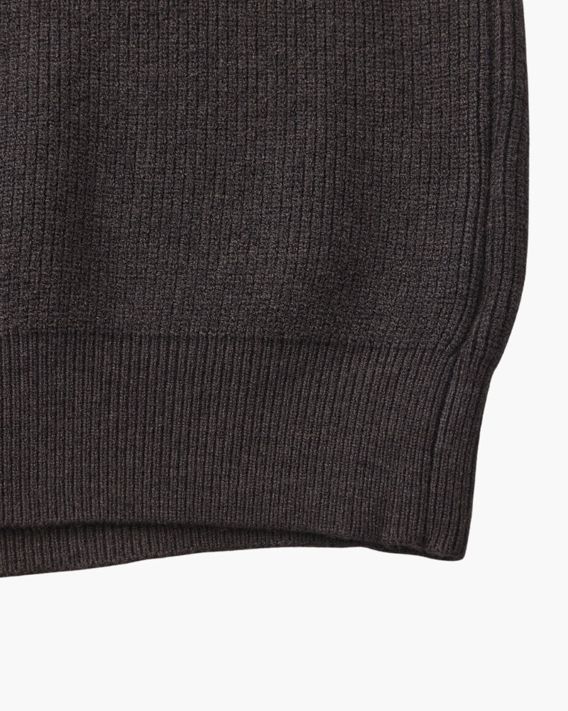 Pullover de Punto con Media Cremallera Refinado