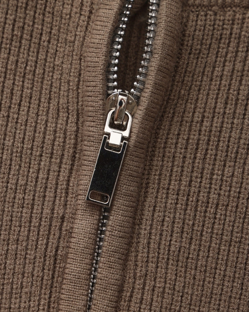 Pullover de Punto con Media Cremallera Refinado