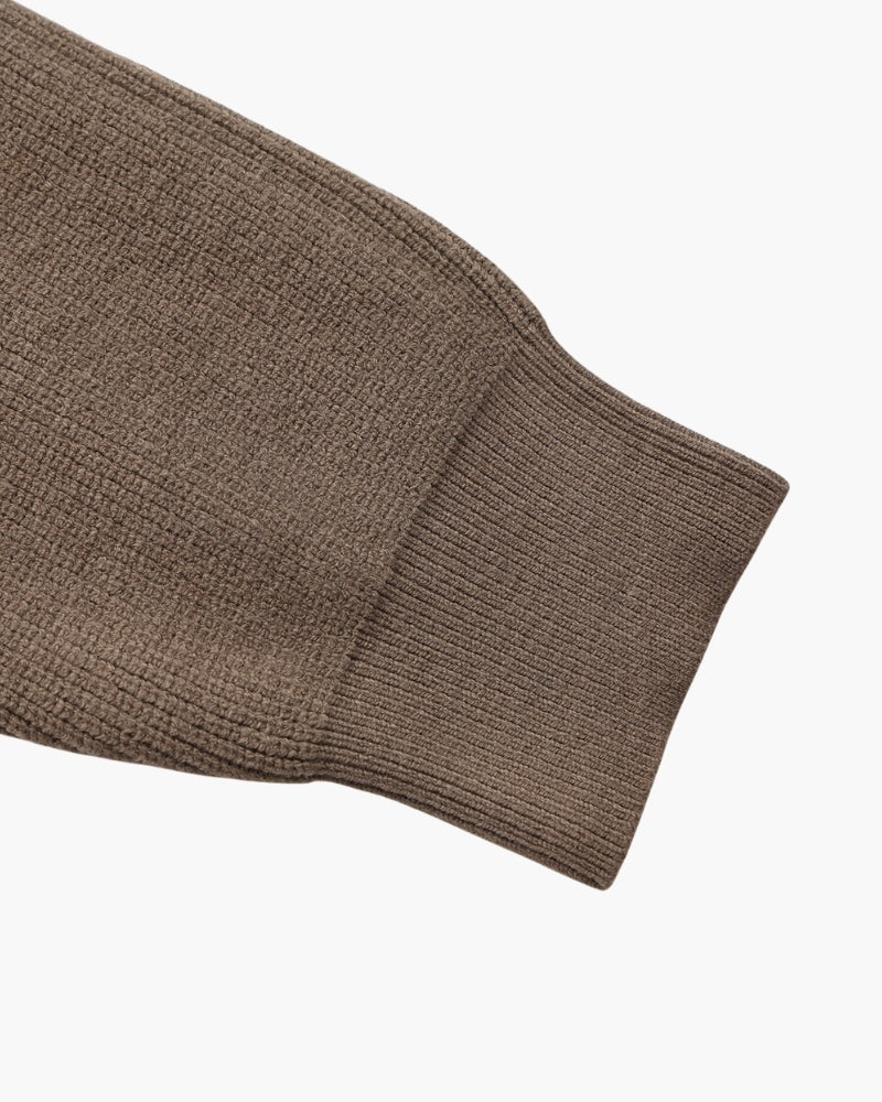 Pullover de Punto con Media Cremallera Refinado