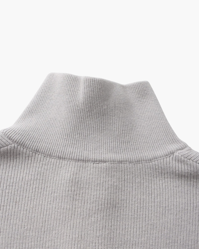 Pullover de Punto con Media Cremallera Refinado