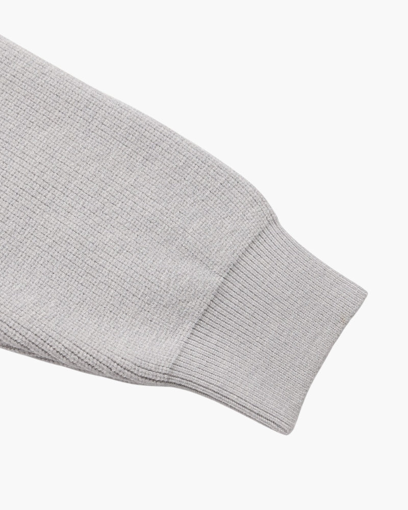 Pullover de Punto con Media Cremallera Refinado