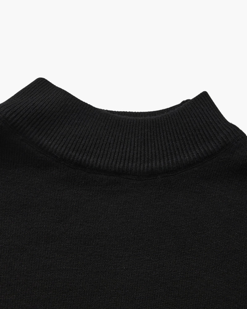 Jersey Esencial Acanalado de Cuello Falso