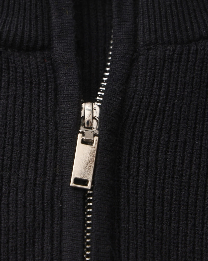 Pullover de Punto con Media Cremallera Refinado