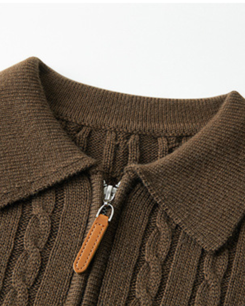 Chaqueta con Cremallera 100% Lana Premium