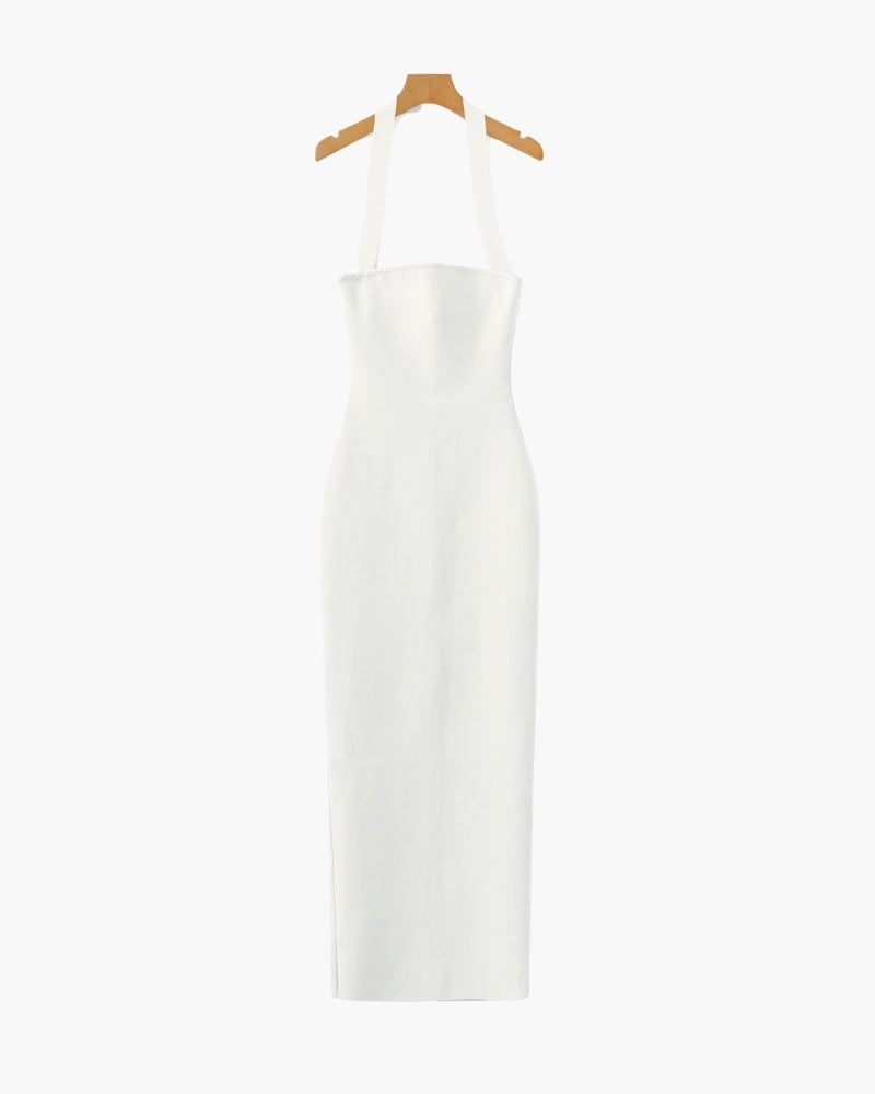 Vestido Maxi Slim Fit de Cuello Halter