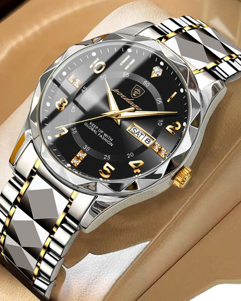 Reloj Clásico de Acero Bicolor