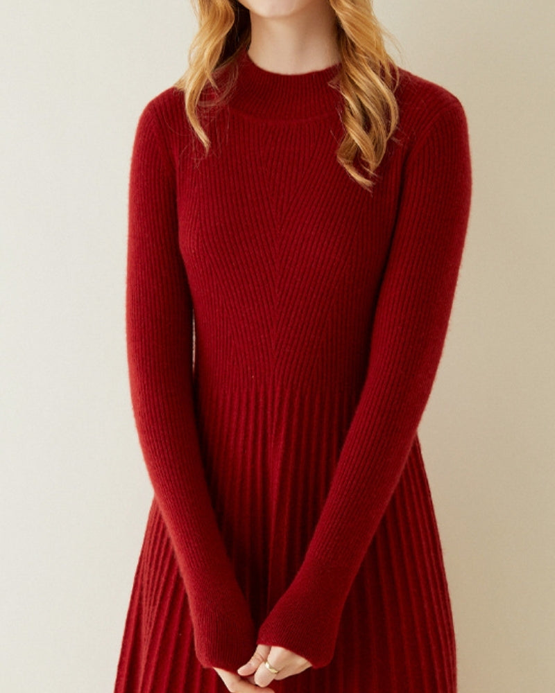 Vestido Acampanado de Cachemira Pura