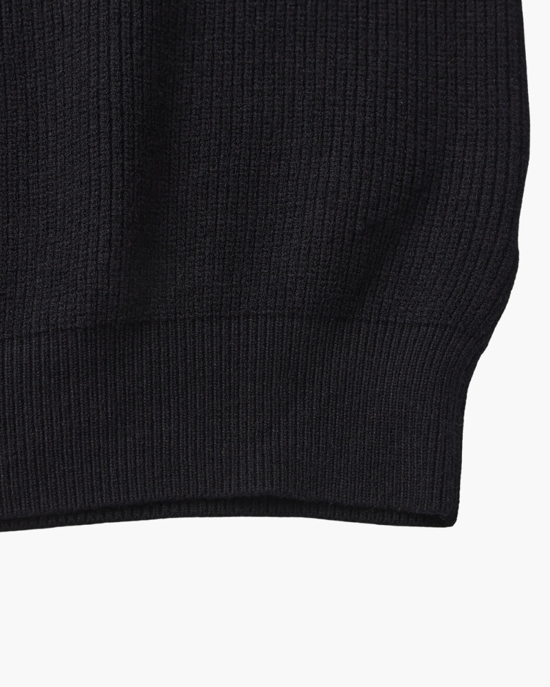 Pullover de Punto con Media Cremallera Refinado