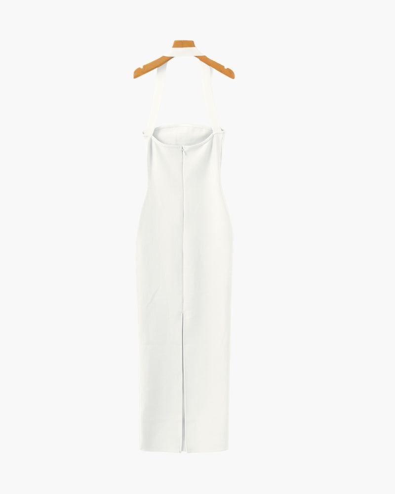 Vestido Maxi Slim Fit de Cuello Halter