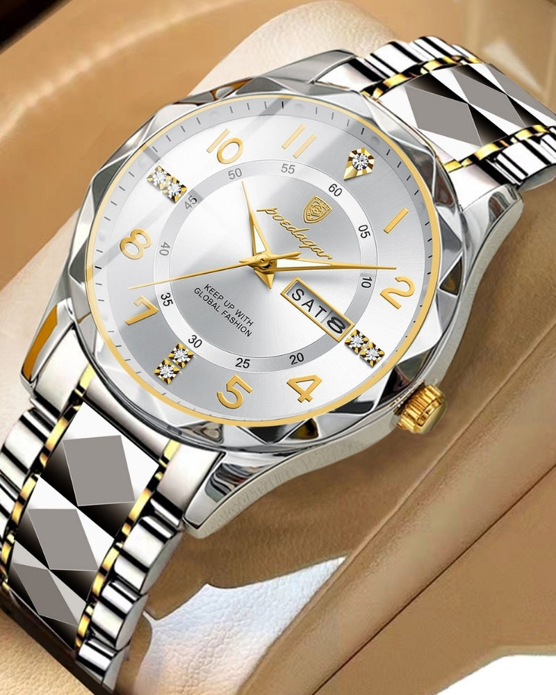 Reloj Clásico de Acero Bicolor