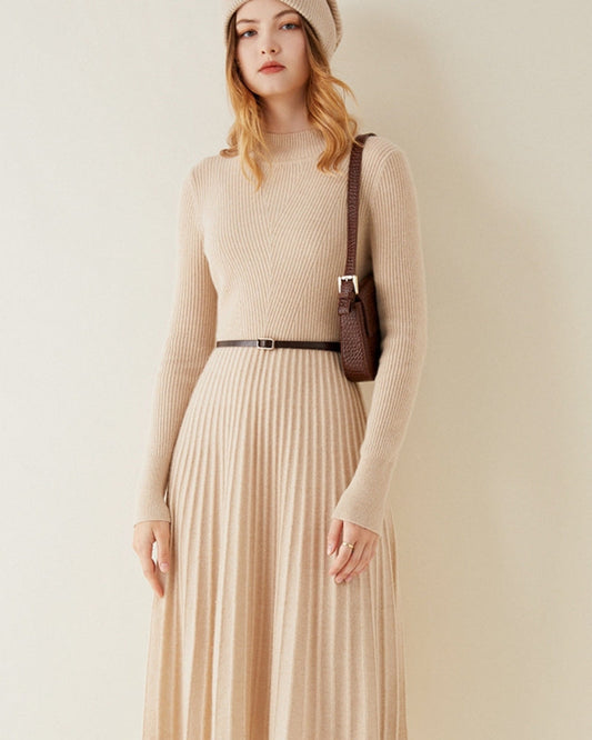 Vestido Acampanado de Cachemira Pura