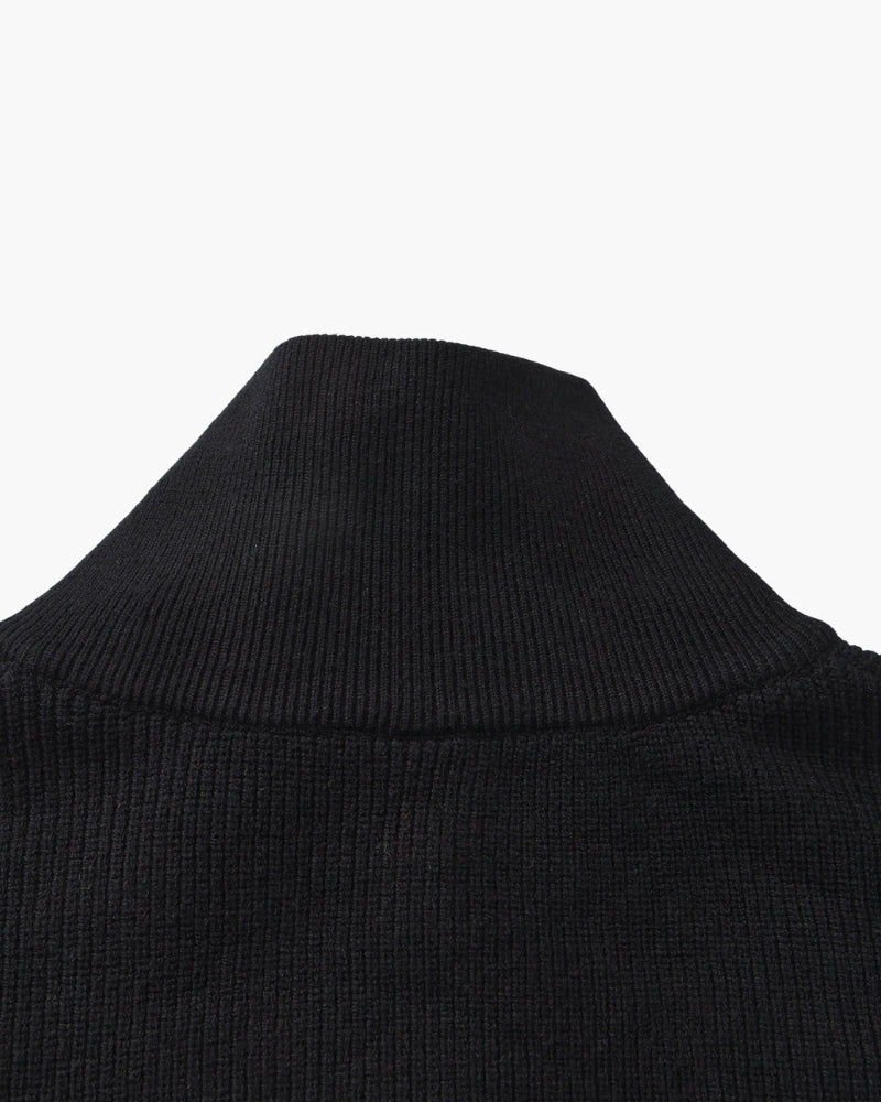 Pullover de Punto con Media Cremallera Refinado