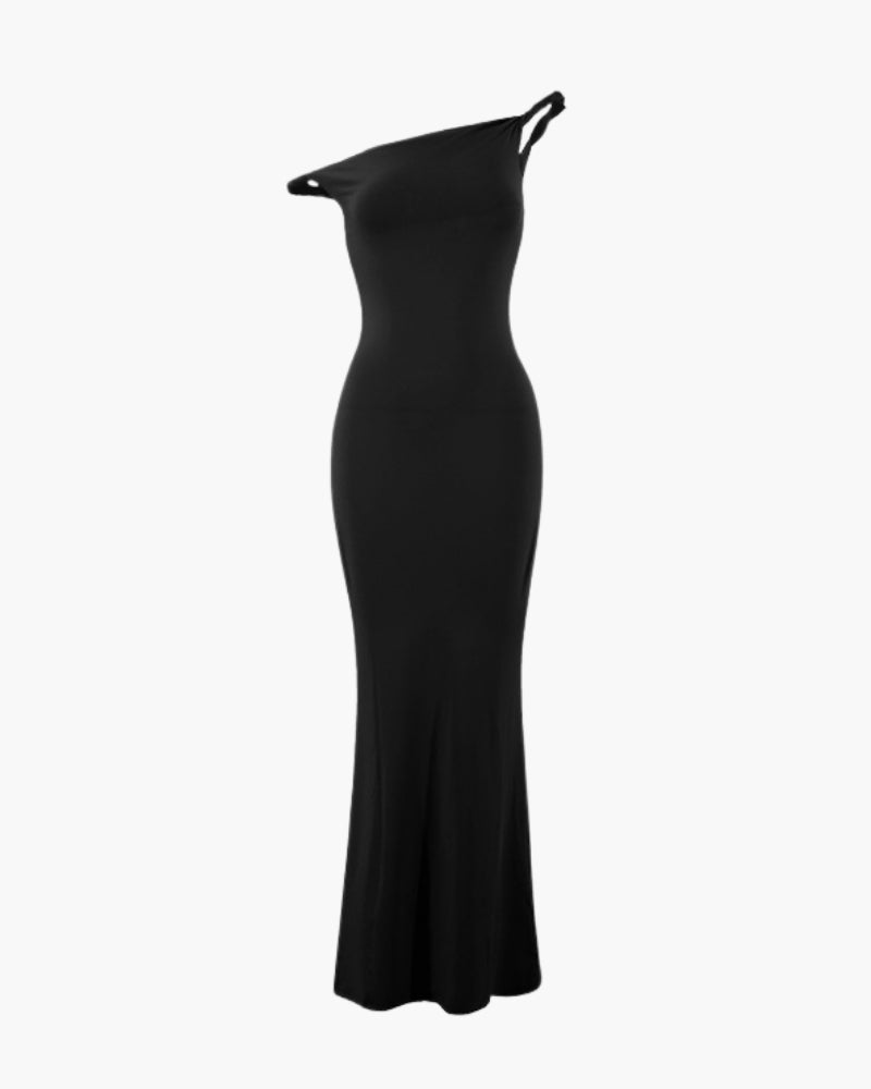 Vestido Largo Bodycon de Un Hombro
