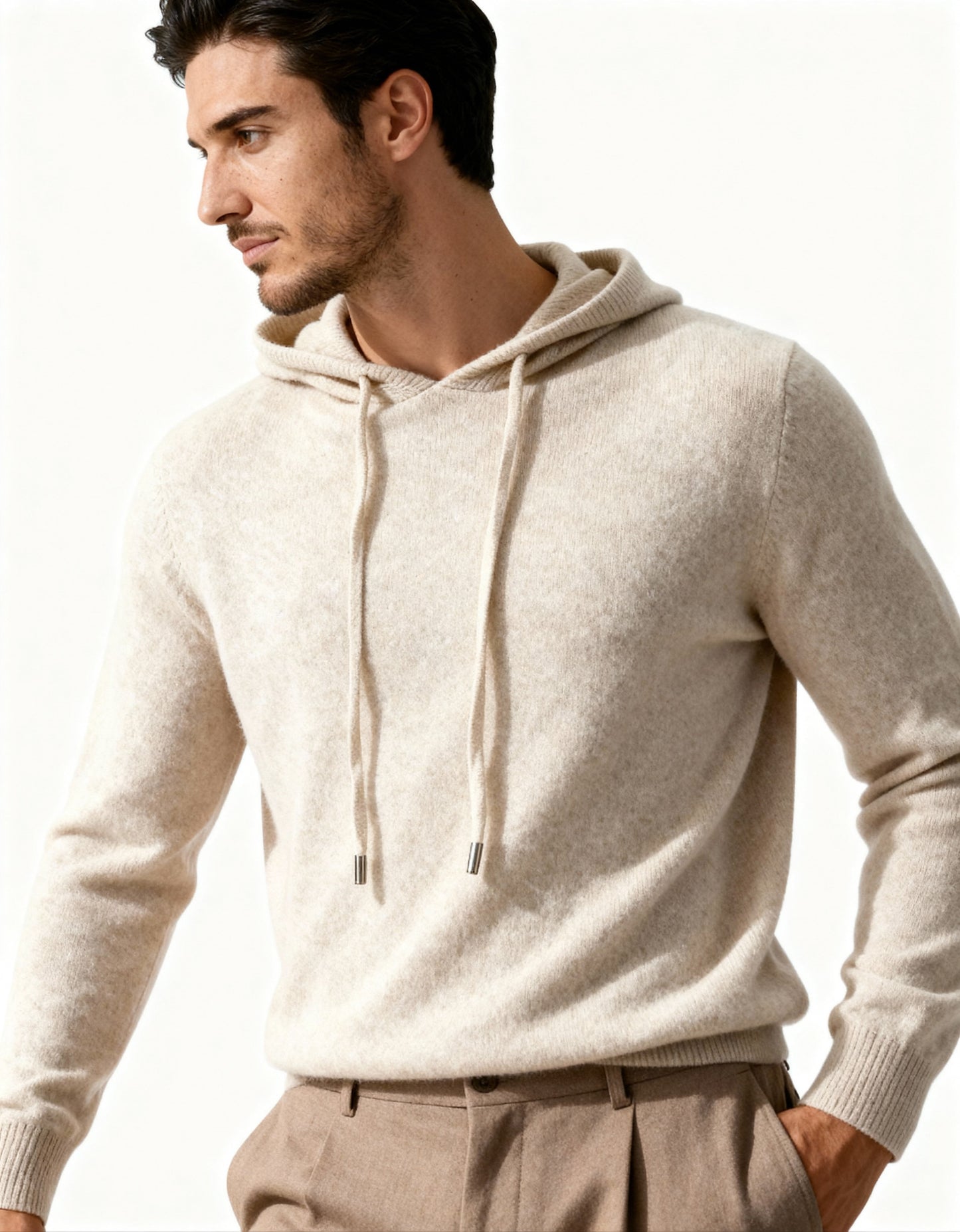 Sudadera con Capucha 100% Cachemira