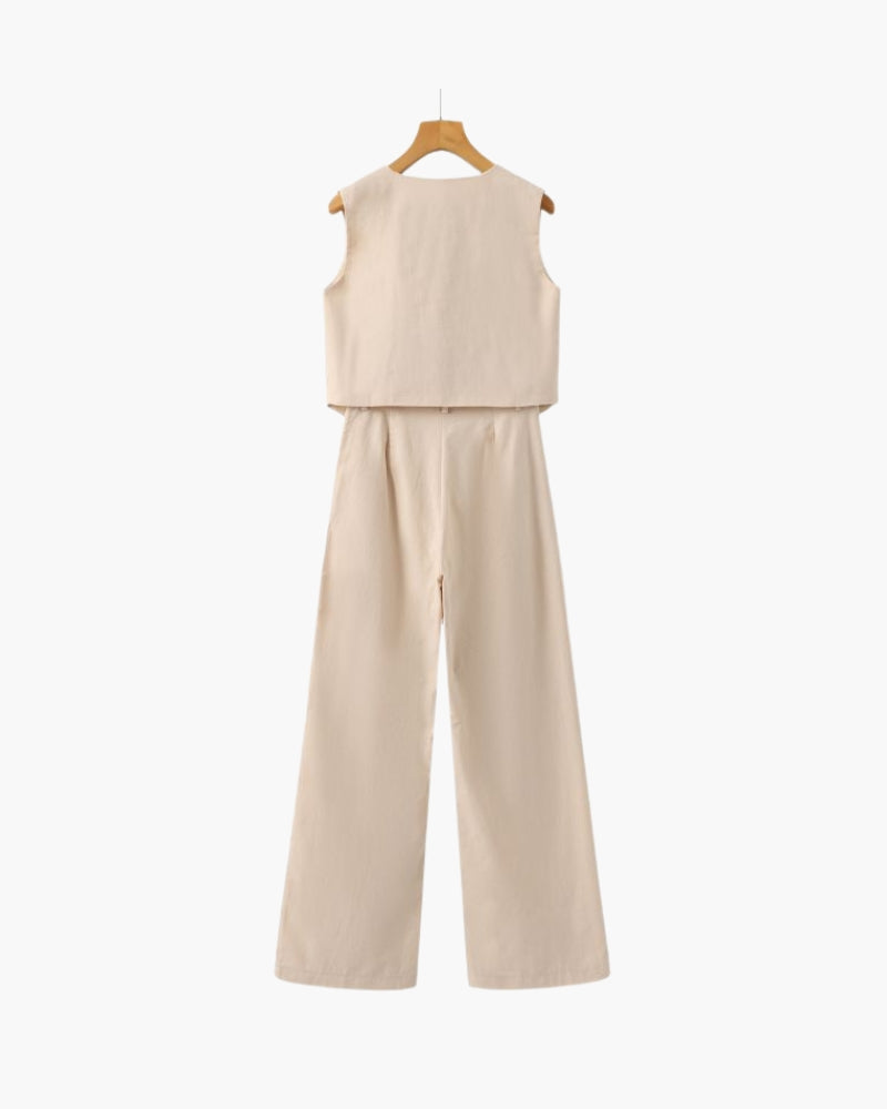 Conjunto de Dos Piezas de Lino Classy Lady