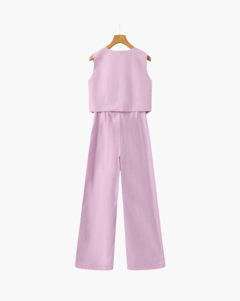 Conjunto de Dos Piezas de Lino Classy Lady