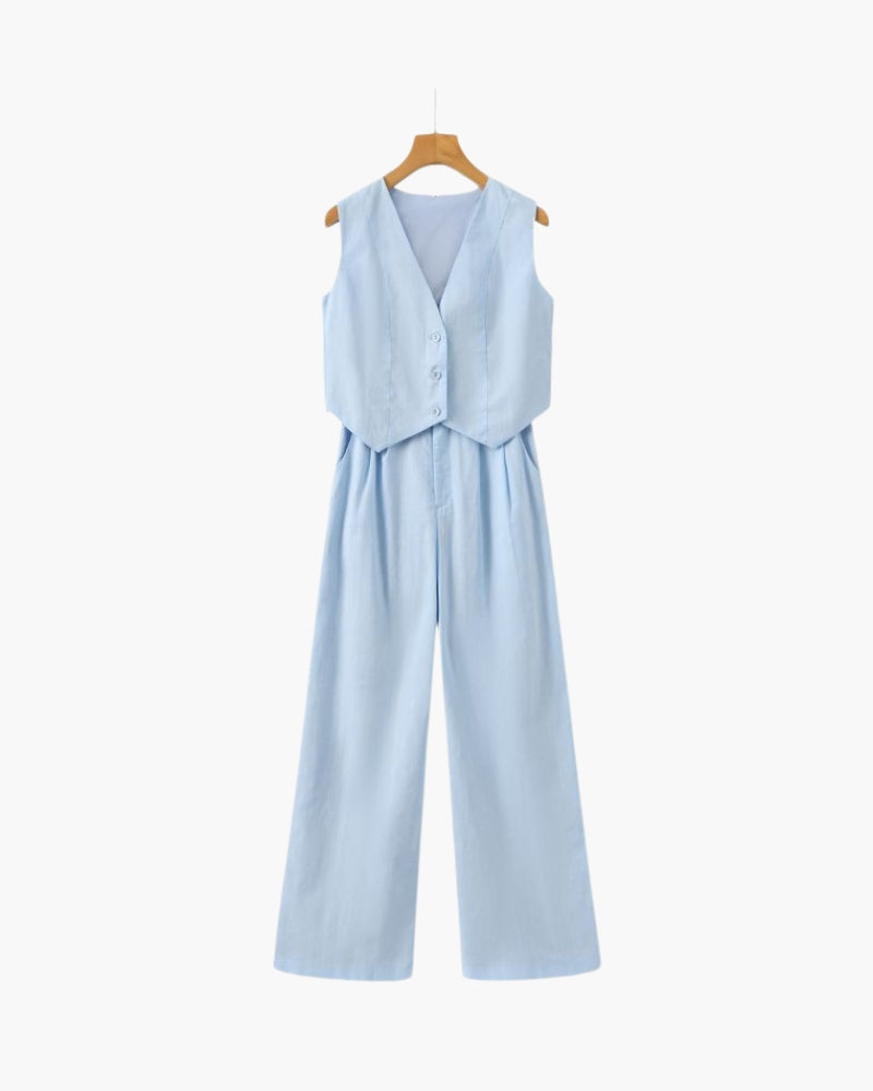 Conjunto de Dos Piezas de Lino Classy Lady