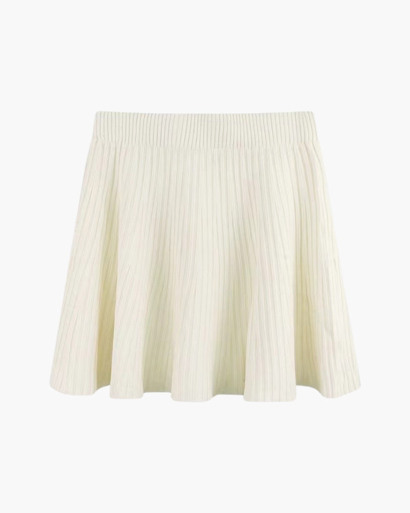 Minifalda de Lana Plisada Oxford