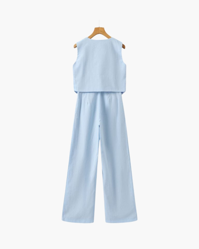 Conjunto de Dos Piezas de Lino Classy Lady