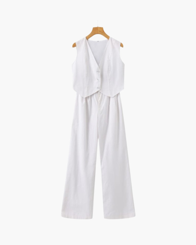 Conjunto de Dos Piezas de Lino Classy Lady