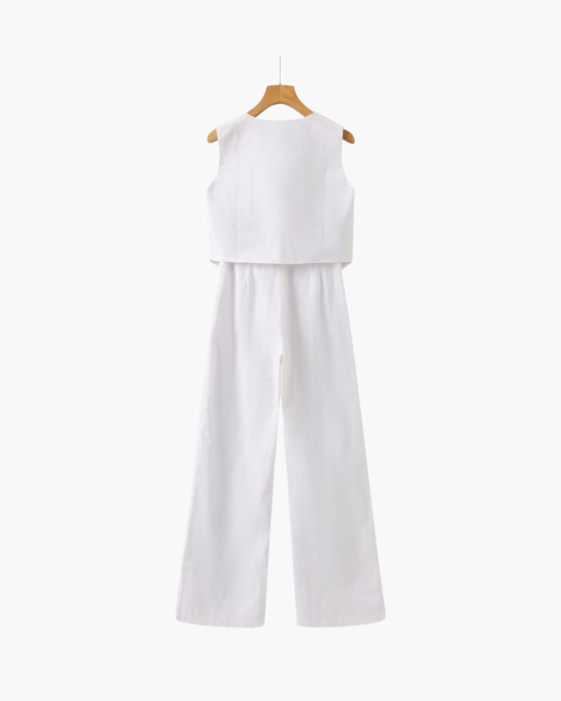 Conjunto de Dos Piezas de Lino Classy Lady