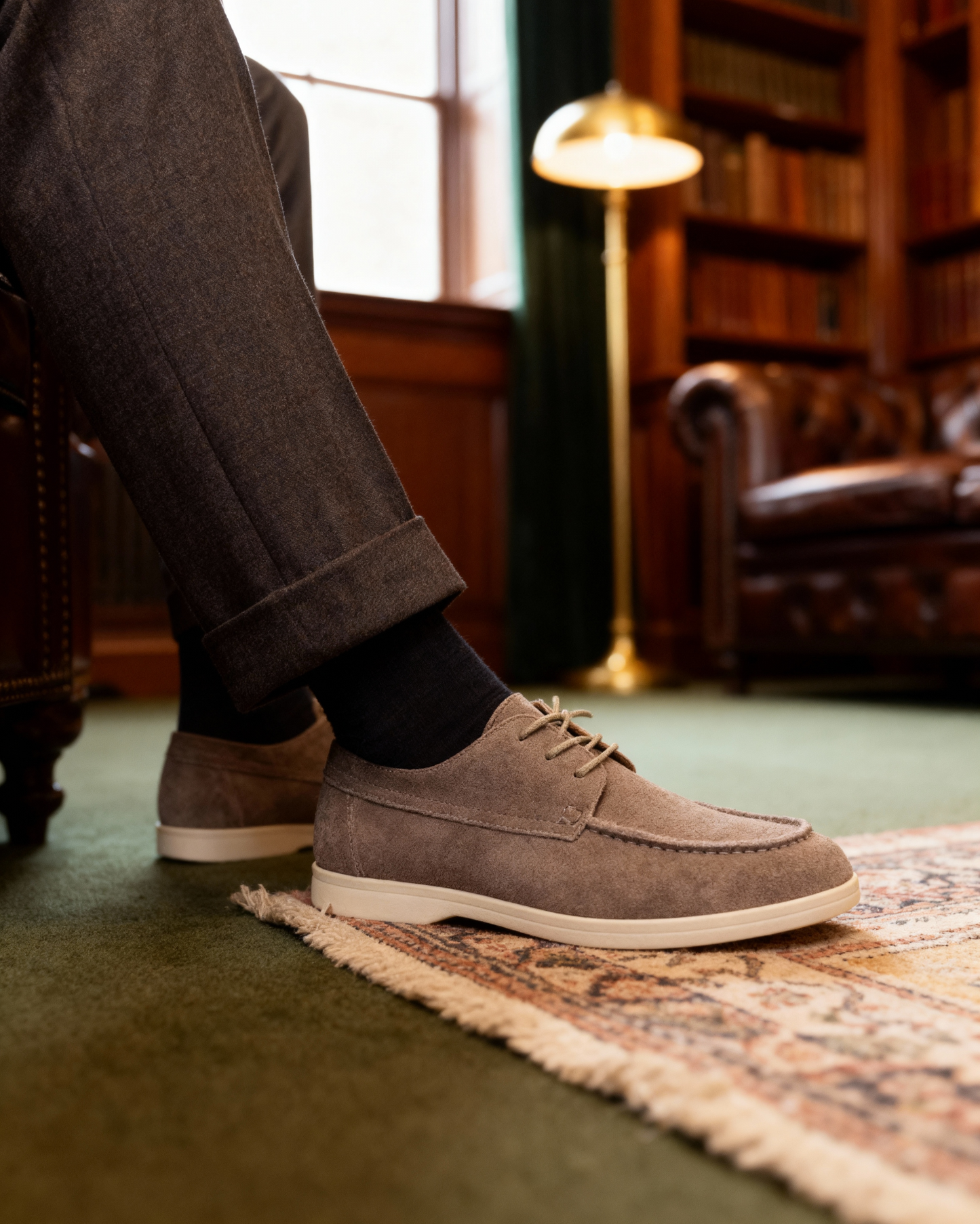 Zapatos Premium de Ante con Cordones