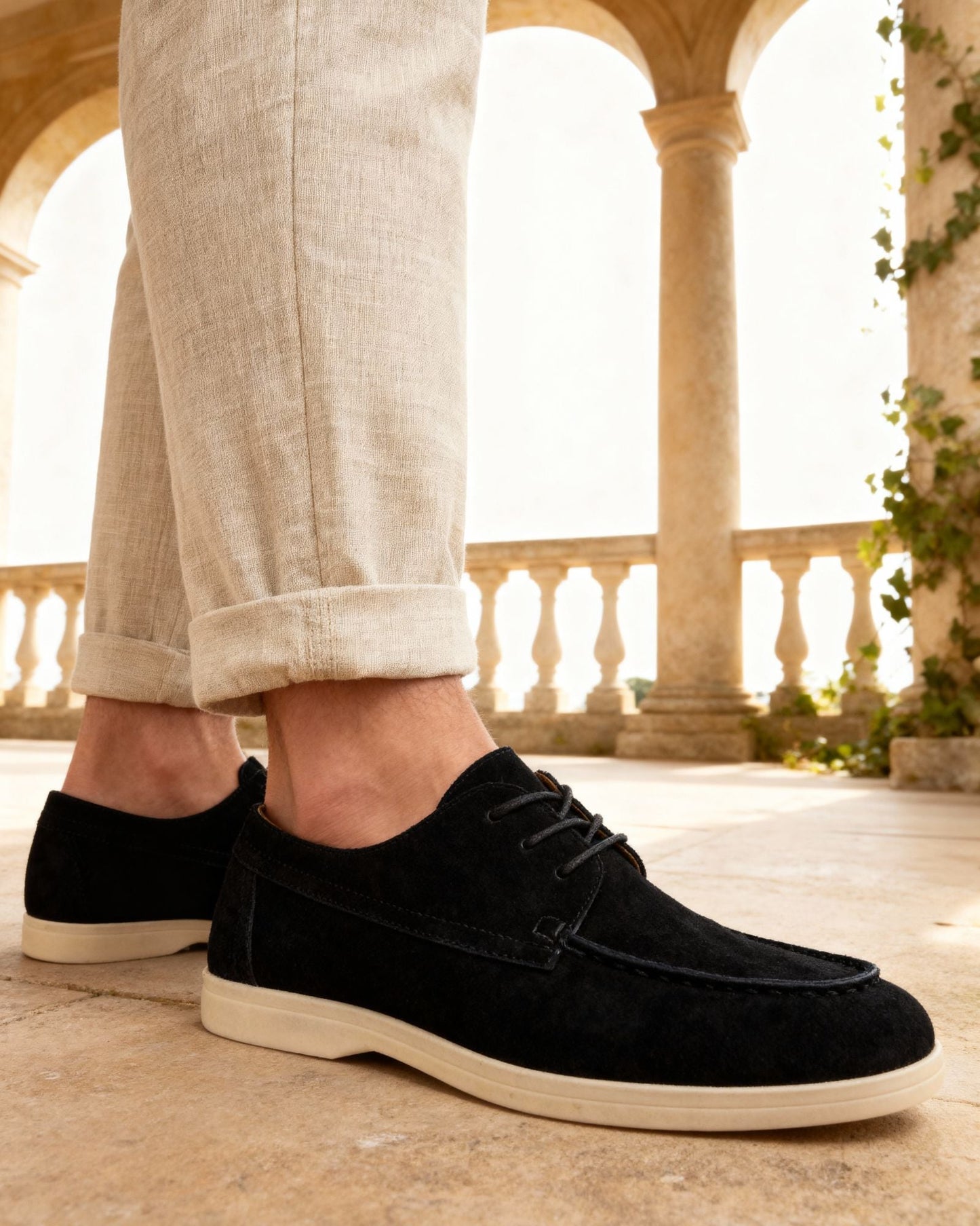 Zapatos Premium de Ante con Cordones