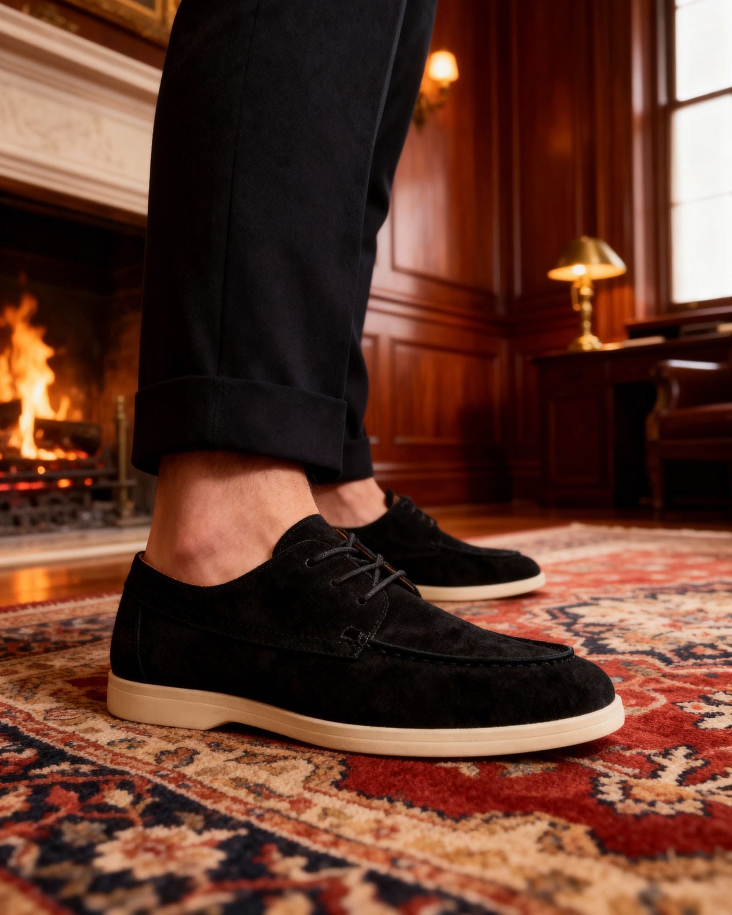 Zapatos Premium de Ante con Cordones