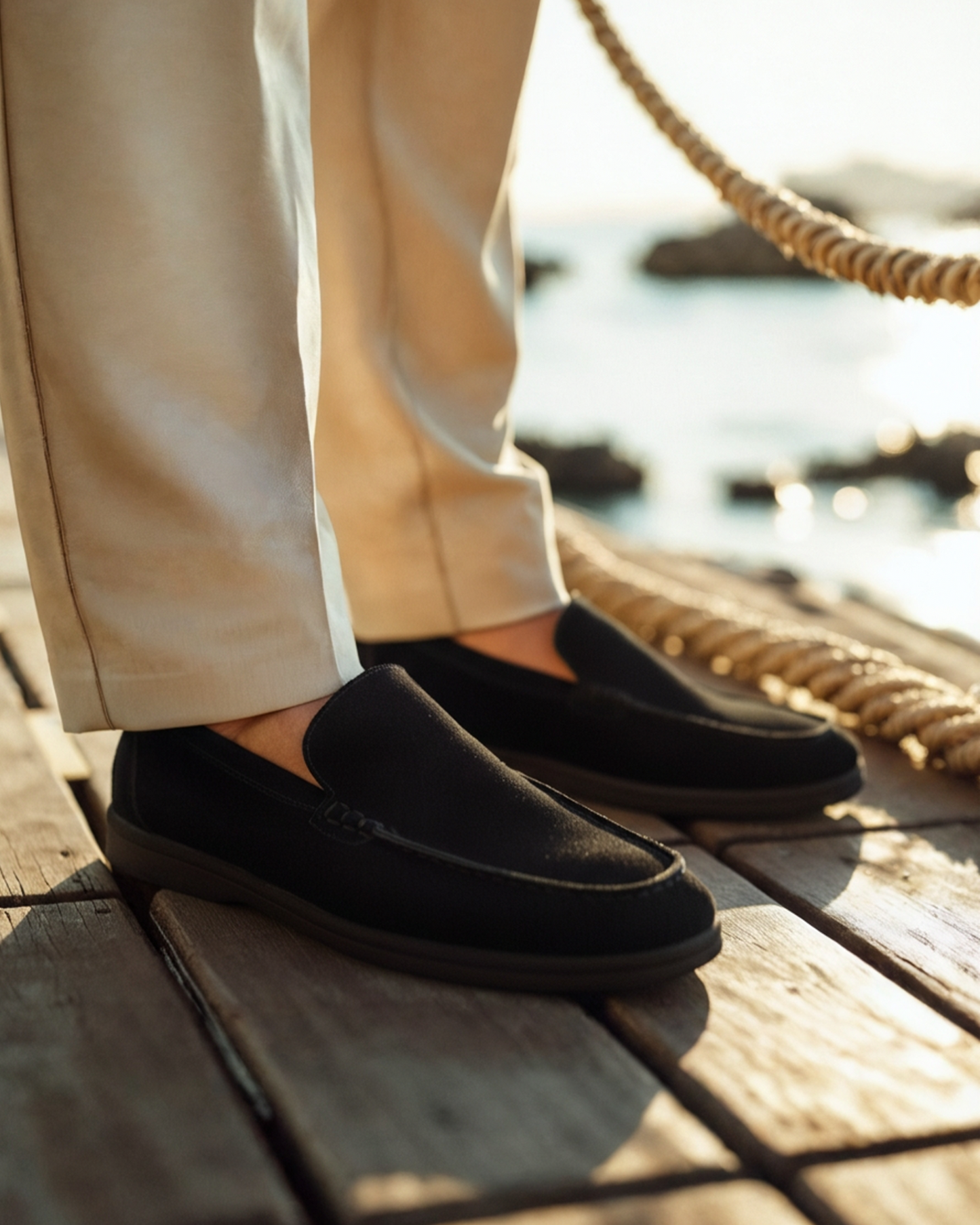 Mocasines Premium de Ante - Suela Negra