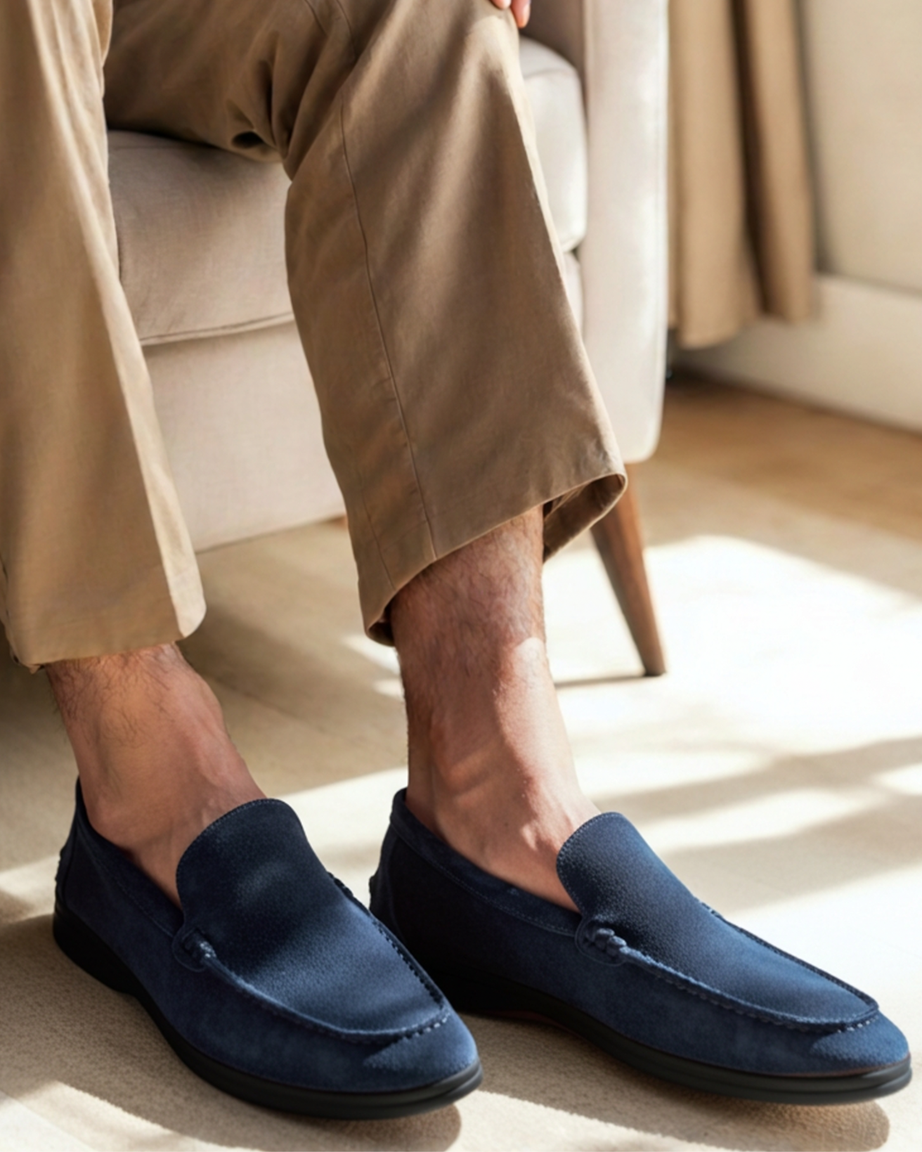 Mocasines Premium de Ante - Suela Negra
